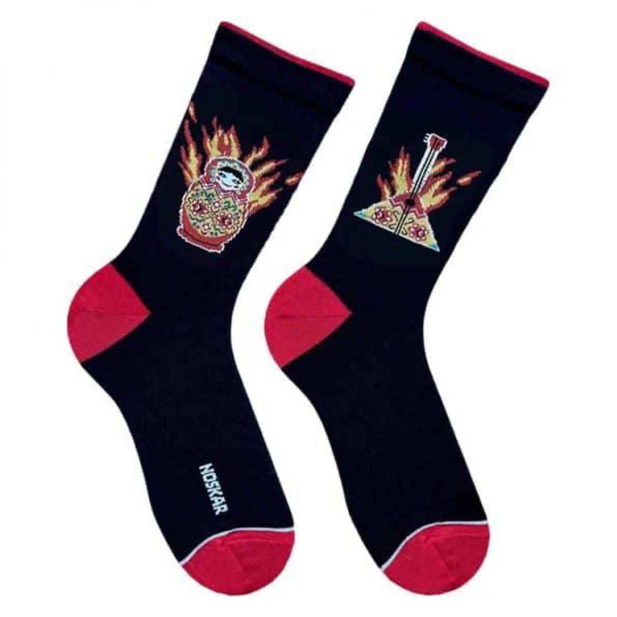 Socks “russian MATRYOSHKA and balalaika burning”