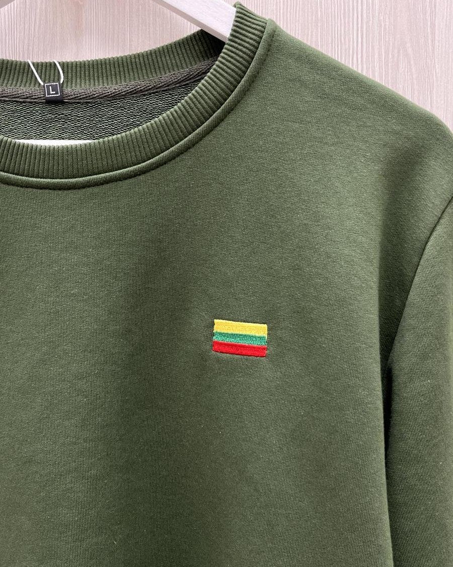 Džemperis „Lithuania flag“ chaki – (medvilnė), nuotrauka 2