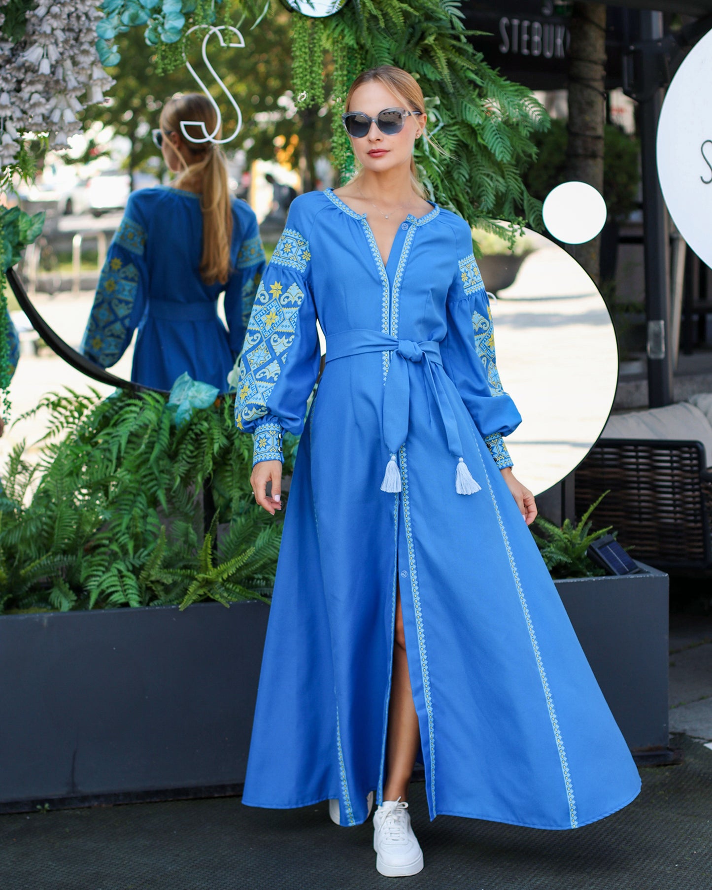 Dress "Svyatkova" blue (to order)