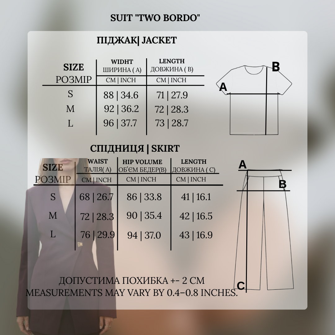 Kostiumas "Two bordo"