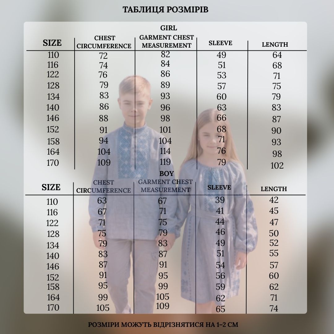 Family Set "Blakyt" – palaidinė tamsiai mėlyna su ornamento siuvinėjimu (lininis), nuotrauka 6