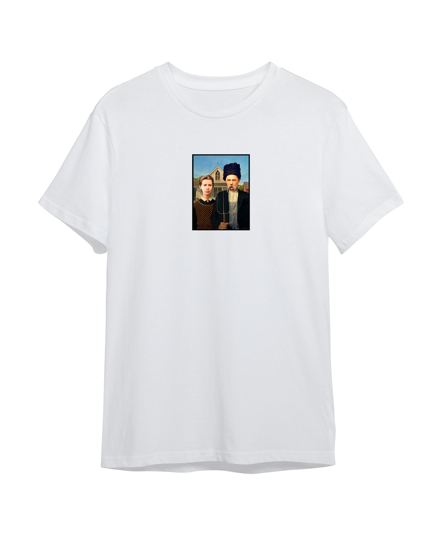 T-shirt «Ukrainian Gothic» white (to order)