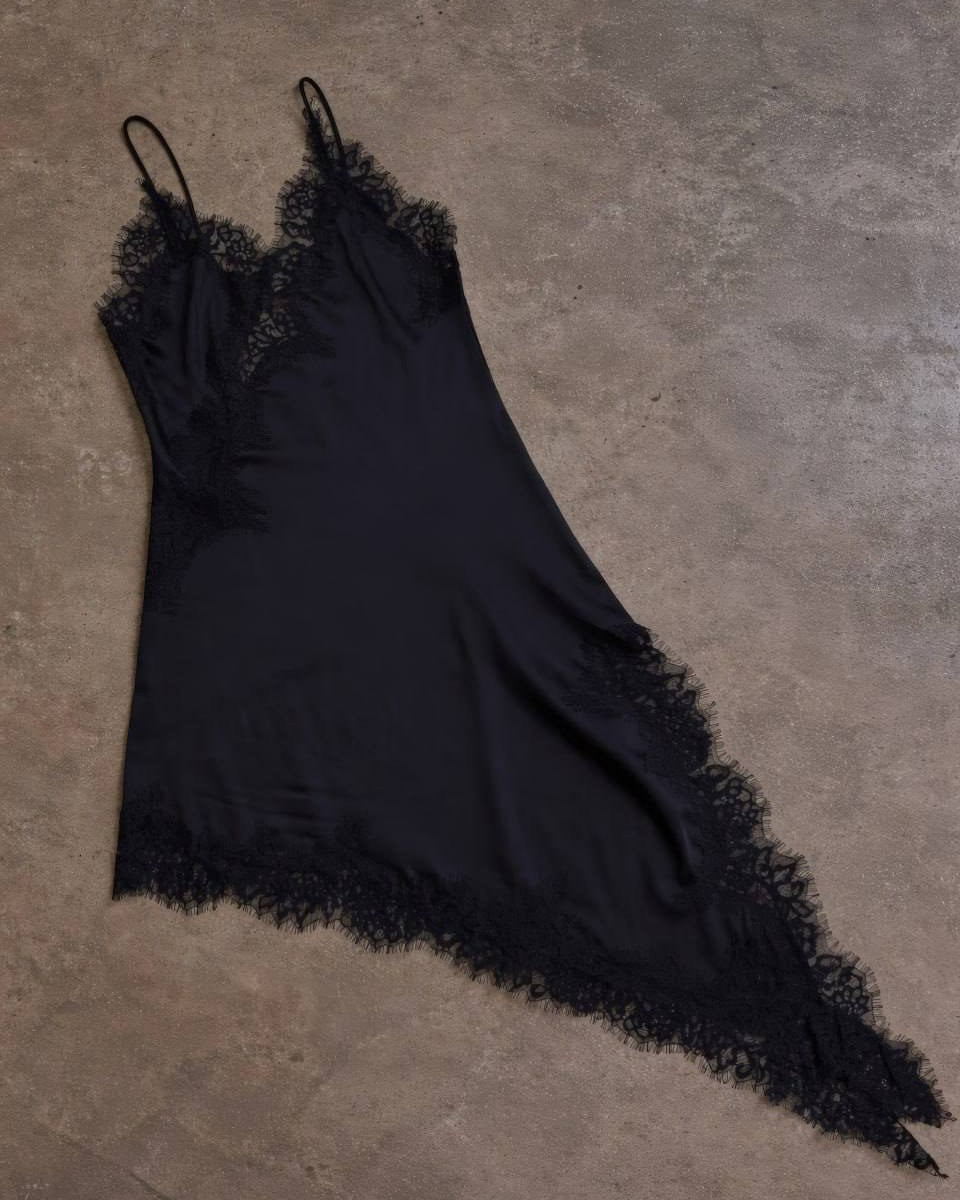 Top "Iva" black – top black, white (silk), photo 2