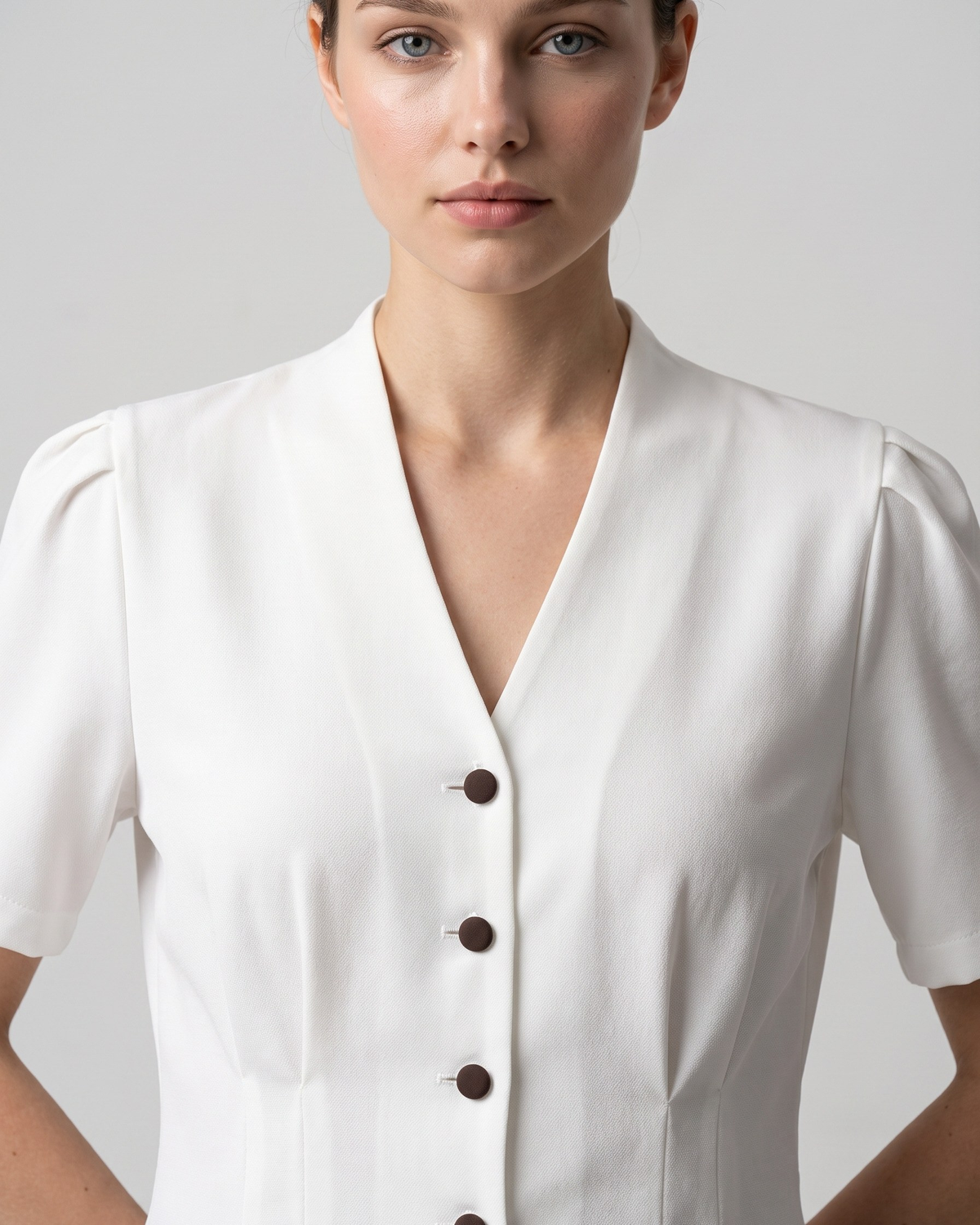 Suit "Jacklin" chocolate - full-length front and back view