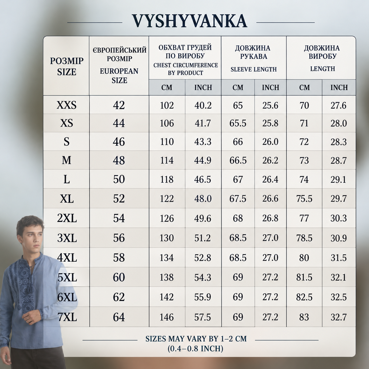 Vyshyvanka "Suchasna" dark blue