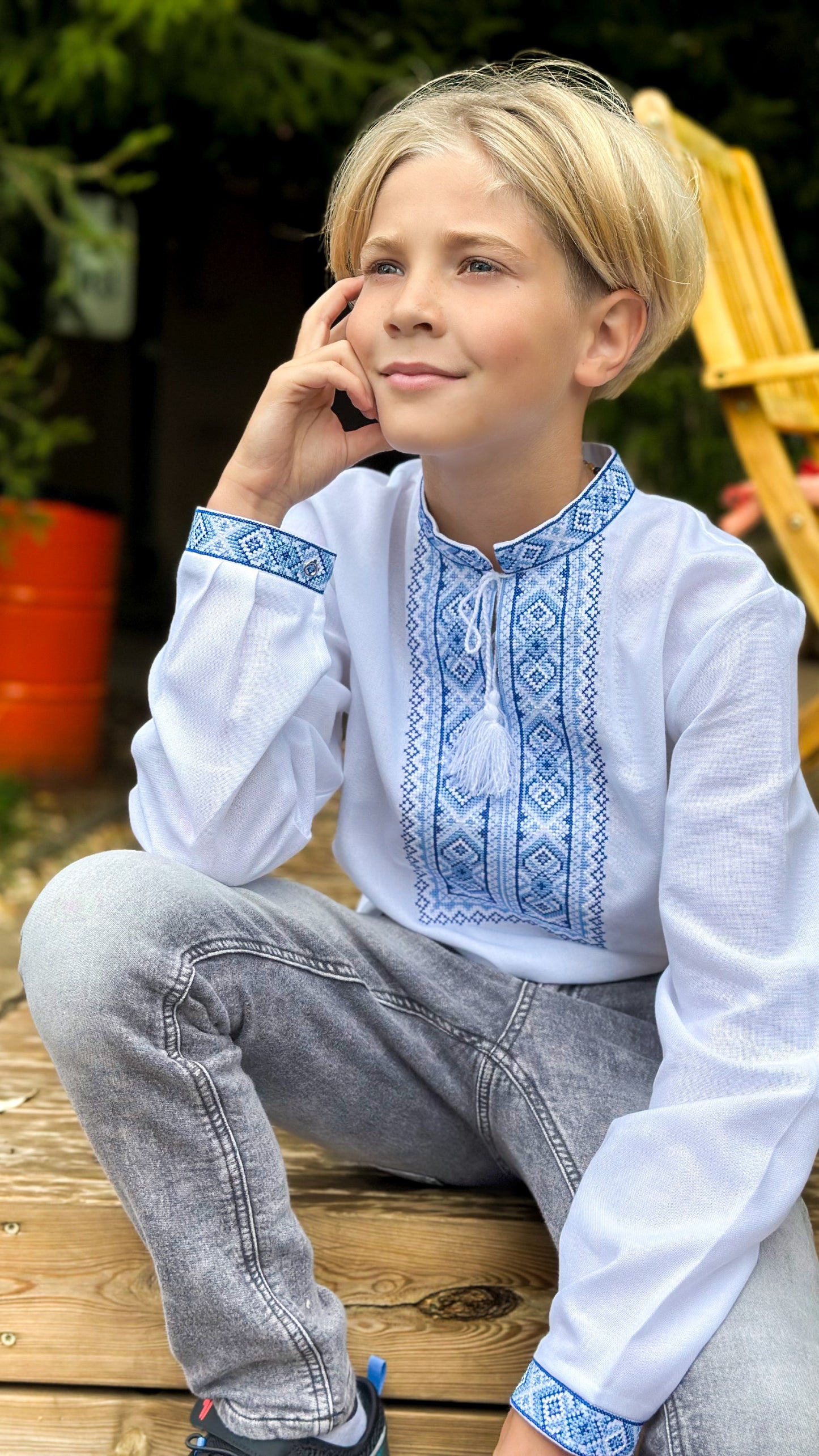 Vyshyvanka "VASYL" blue