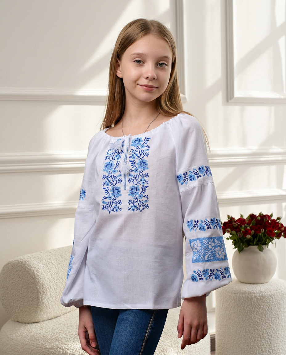 Vyshyvanka "Margaryta" blue