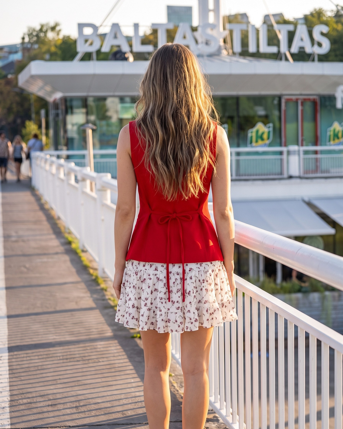 Suit "Soho" red – skirt with floral embroidery, photo 6