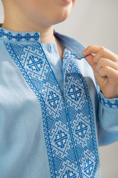 Vyshyvanka "Vitaliy" blue