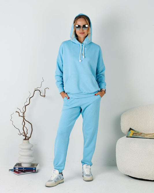 Hoodie "Gerb" light blue