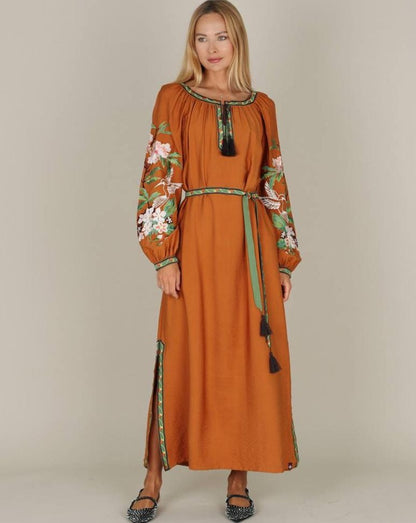Dress "TETIANA" teracotta