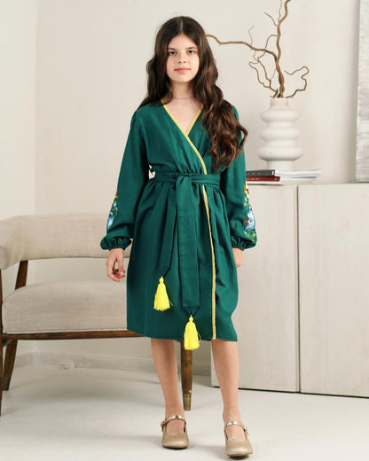 Dress " Marichka" green