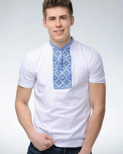 Marškinėliai „Otamanska“ balti,mėlyni