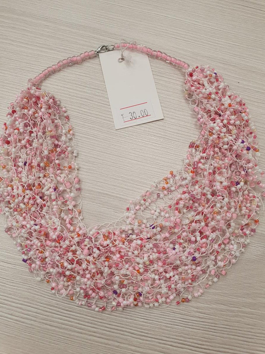 Necklace “Pink beads”