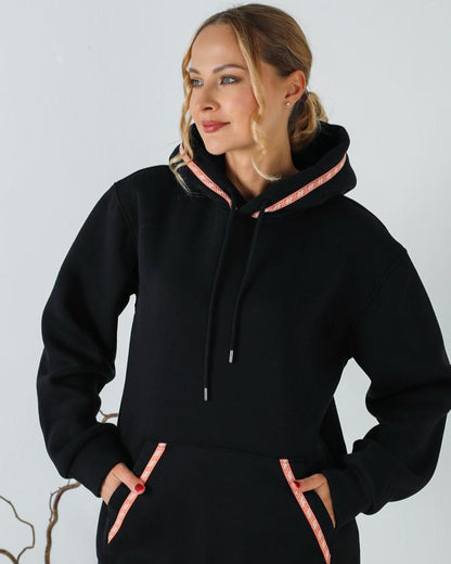 Hoodie "Lithuanian ornaments 2" black