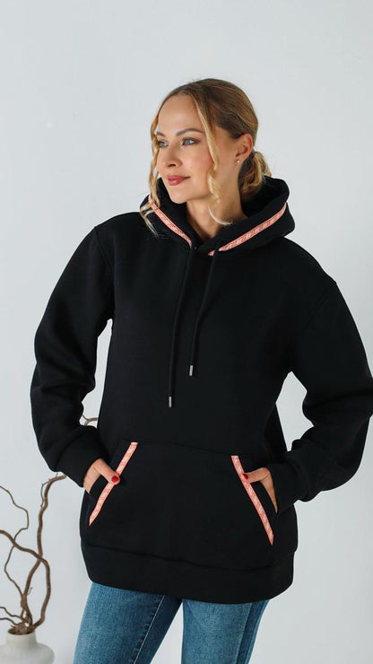 Hoodie "Lithuanian ornaments 2" black