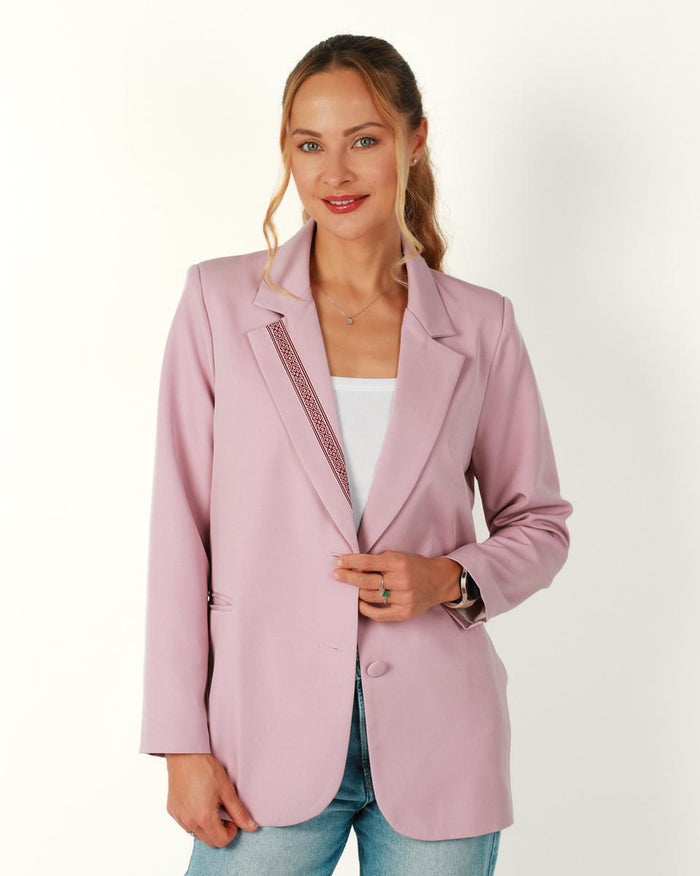 Designer Jackets "LT pink" embroidery