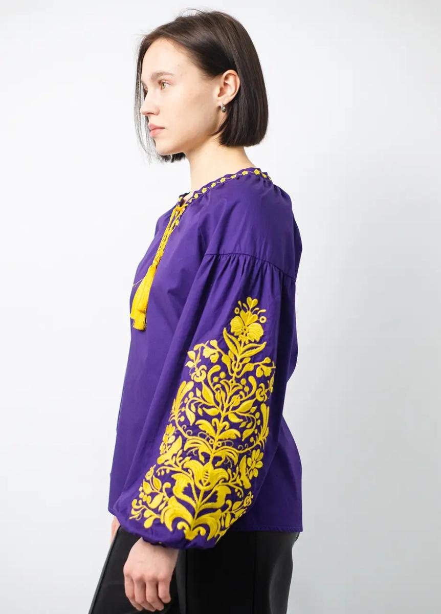 Siuvinėta palaidinė"Tree of Life"violetinė