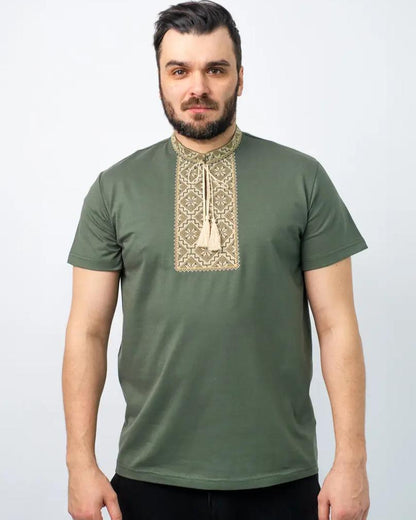 Marškinėliai „Andriy“ – chaki spalvos