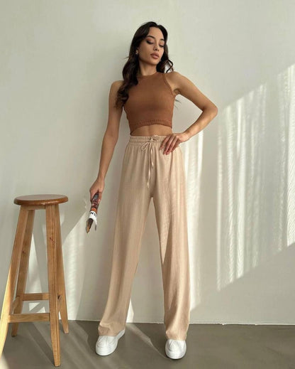 Kelnės „Walking“ smėlio spalvos