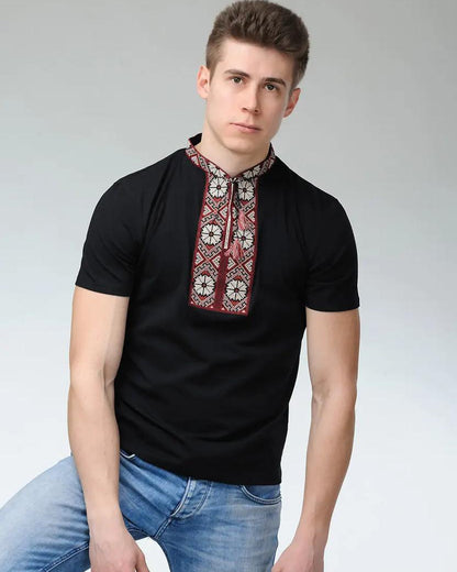 Marškinėliai „Hutsulska“ – vyšniniai