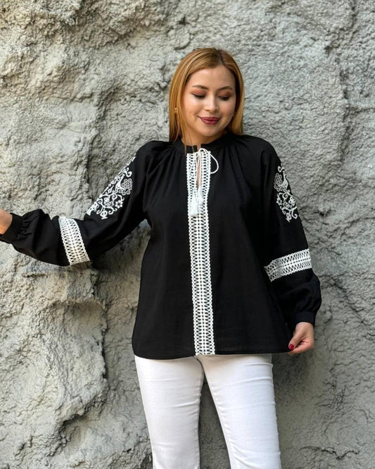 Vyshyvanka «Marevo» black