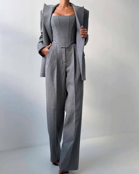 Suit trio "Cashmere" gray