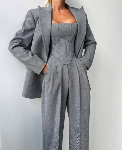 Suit trio "Cashmere" gray