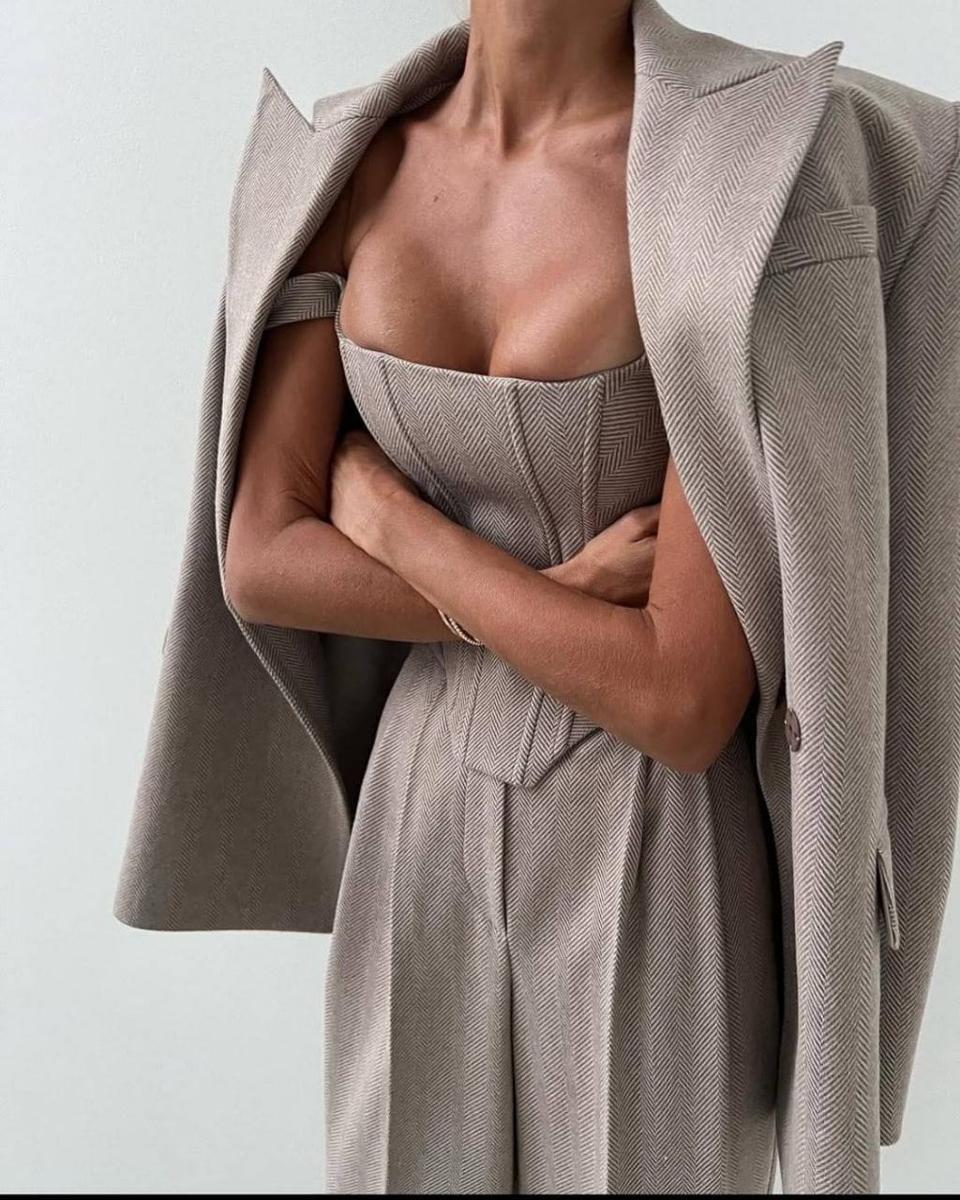 Suit trio "Cashmere" dark beige