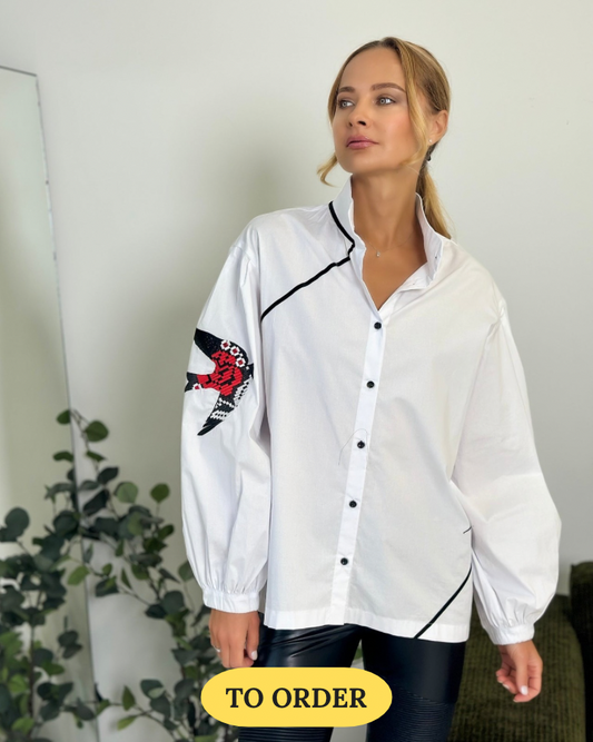 Vyshyvanka "LESYA UKRAINKA" white (to order)