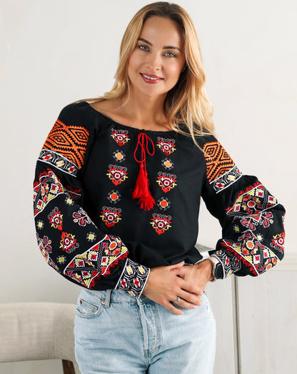 Vyshyvanka kids "Starovynna" black