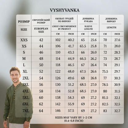 Wyschywanka „Oliva“ für Herren