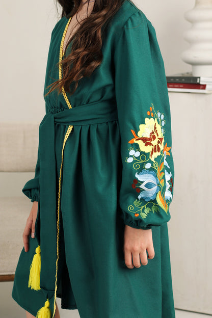 Dress " Marichka" green