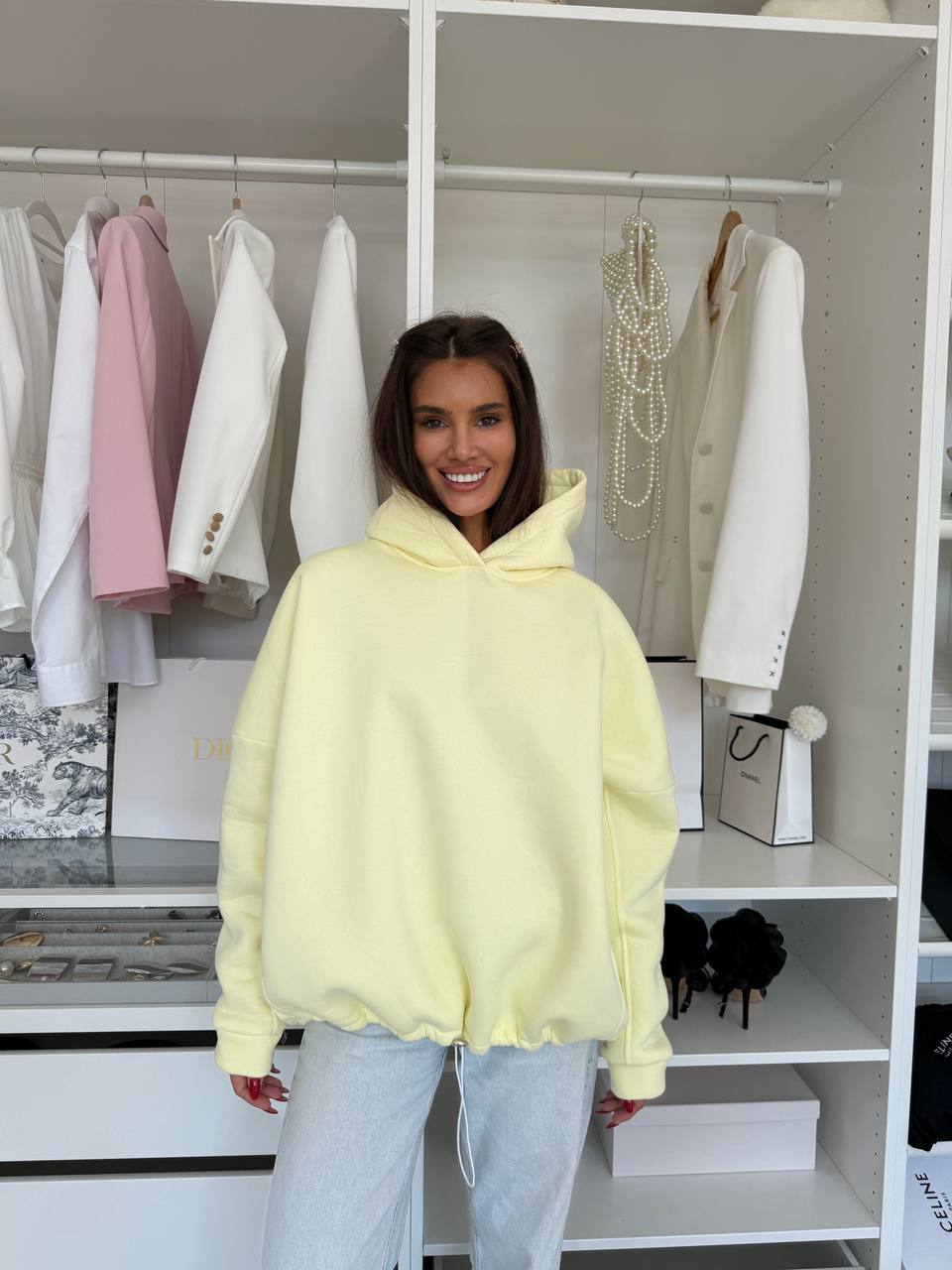 Hoodie "Clavdiya" yellow