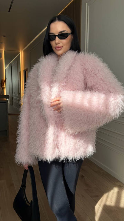 Fur Coat "Sophie" pink