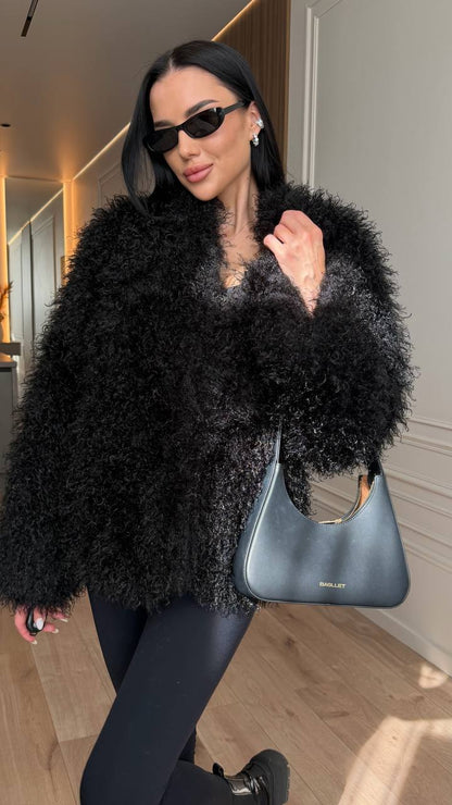 Fur Coat "Sophie" black