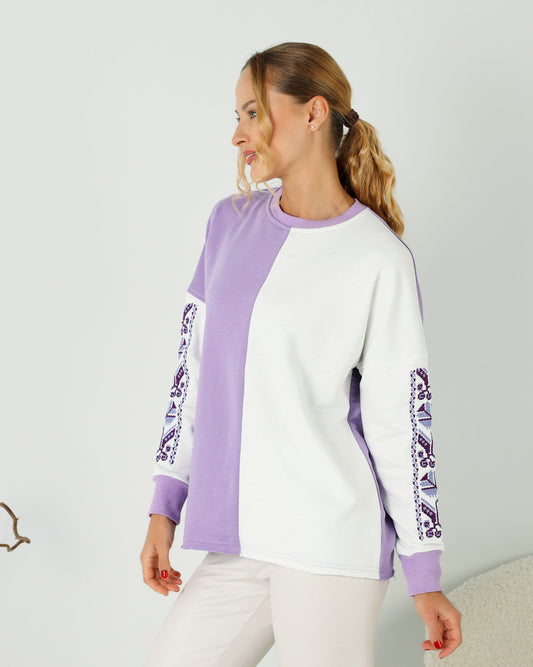 Sweatshirt "Lamana gilka" violet