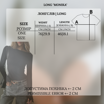 Longas „Monika“ juodas