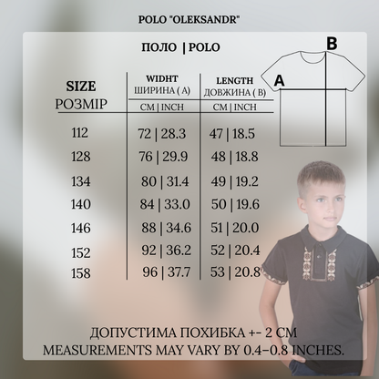 Polo marškinėliai „Oleksandr“ juodi