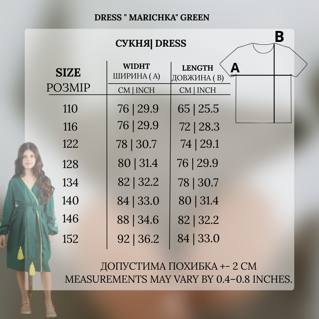 Suknelė „Marichka“ žalia