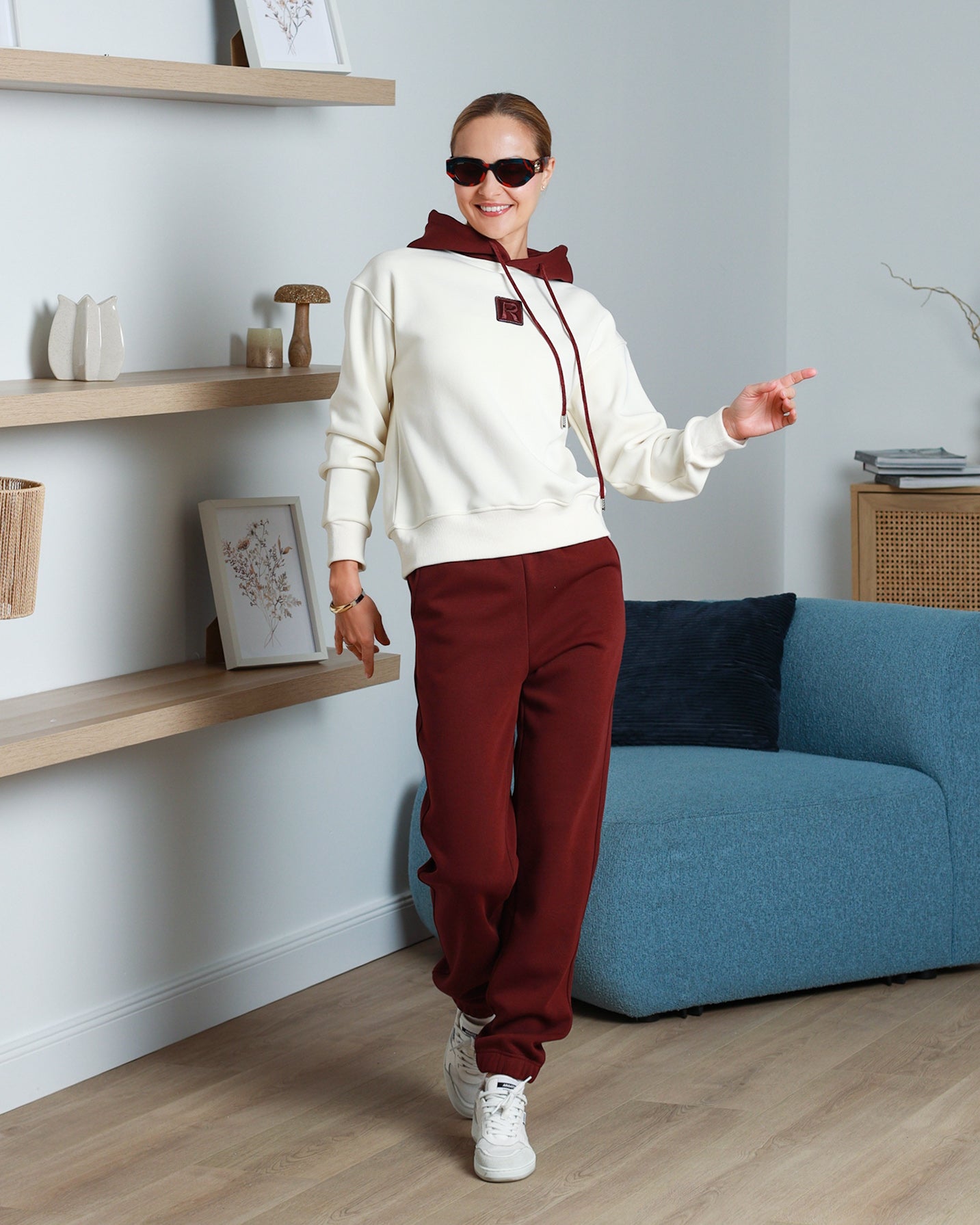 Suit «Fleece LUX» milk/bordo