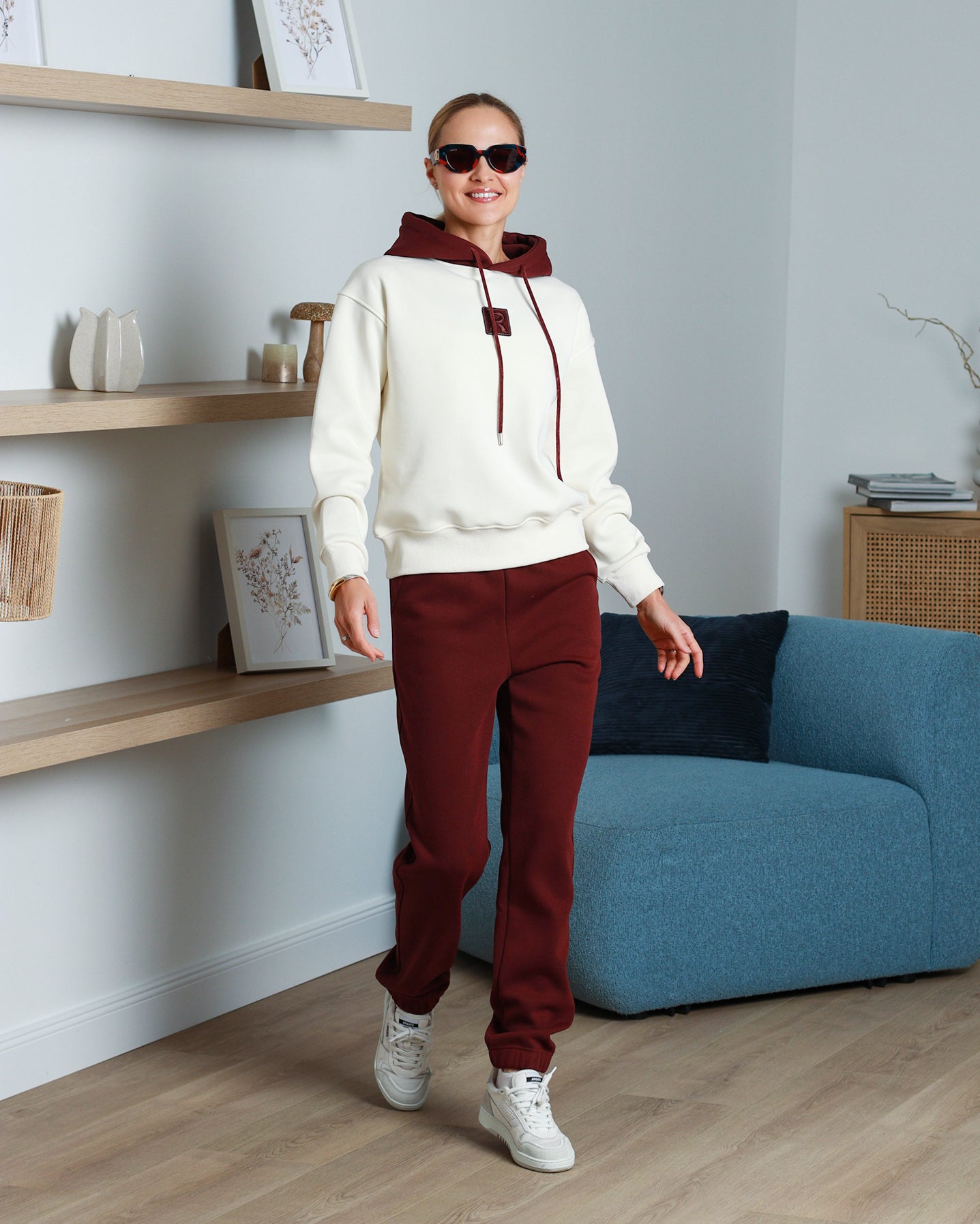 Suit «Fleece LUX» milk/bordo