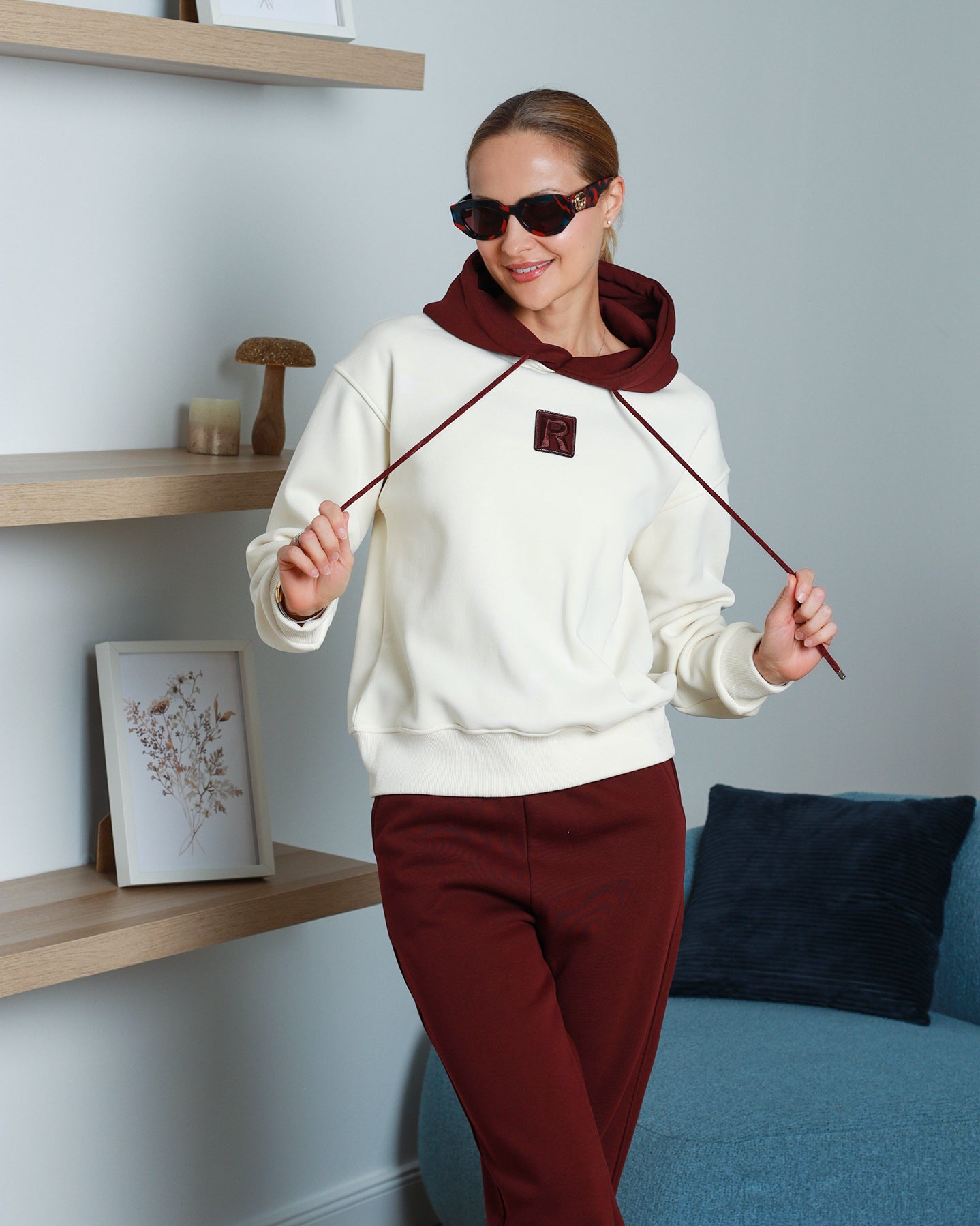 Suit «Fleece LUX» milk/bordo