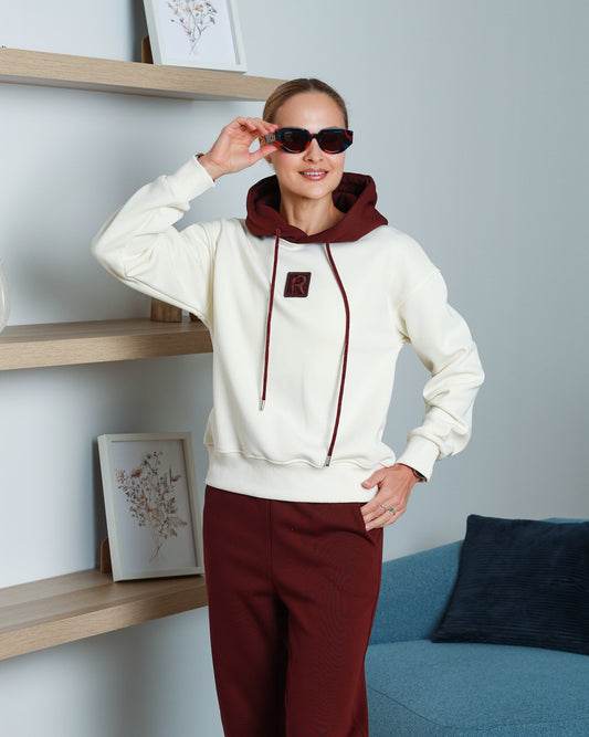 Suit «Fleece LUX» milk/bordo