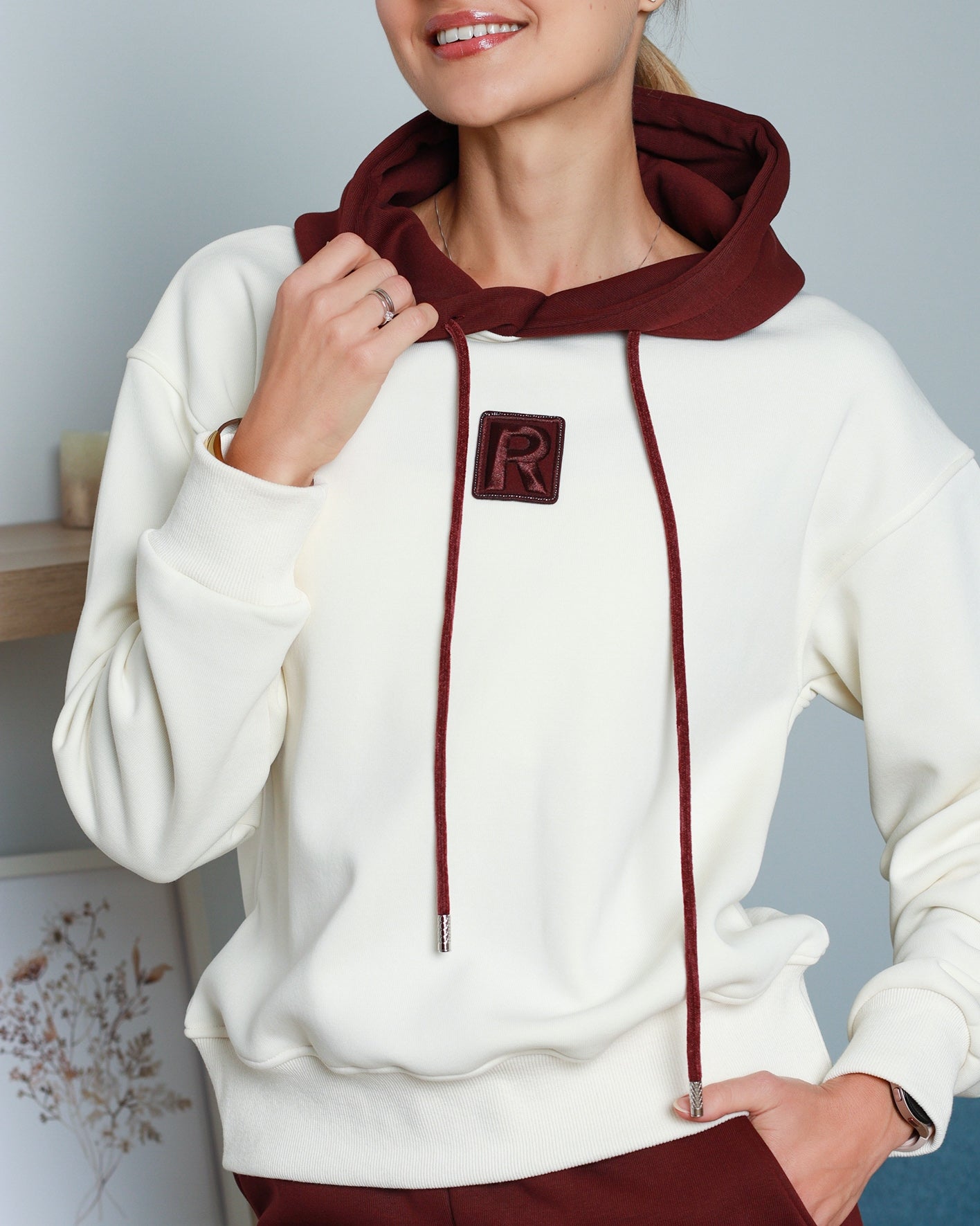 Suit «Fleece LUX» milk/bordo
