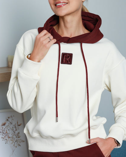 Suit «Fleece LUX» milk/bordo