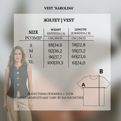 Жилет «Кароліна», чорний