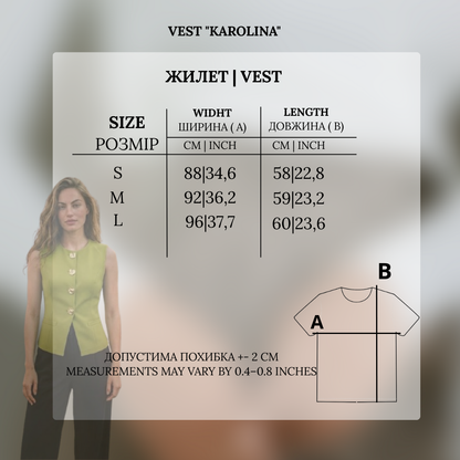 Жилет «Кароліна», зелений