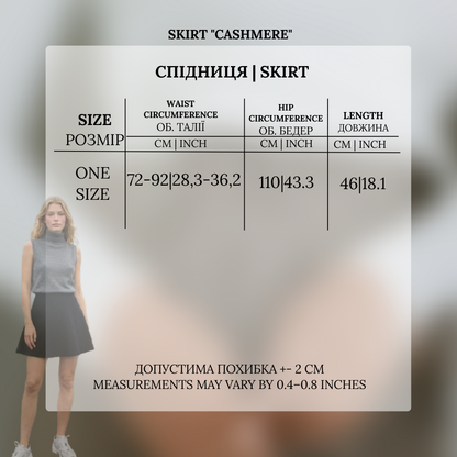 Sijonas „Cashmere“, juodos spalvos