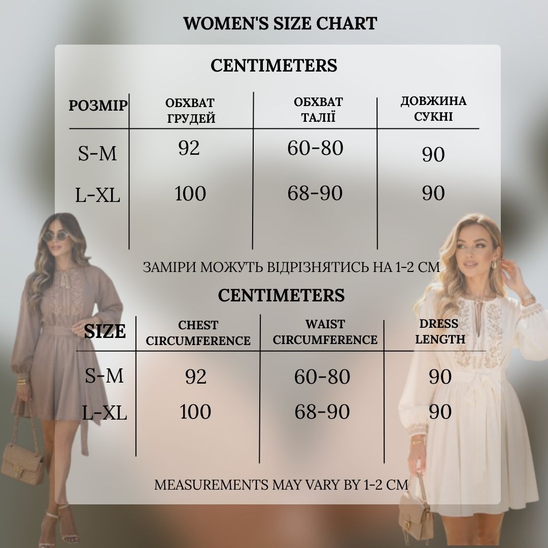 Beige embroidered linen vyshyvanka dress with traditional Ukrainian ornament, women's long sleeve, photo 6